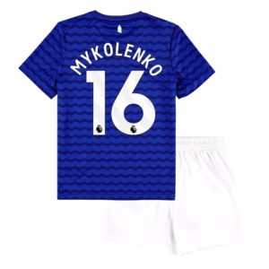 Everton Vitaliy Mykolenko #16 Heimtrikot Kinder 2025-26 Fußballtrikots Set