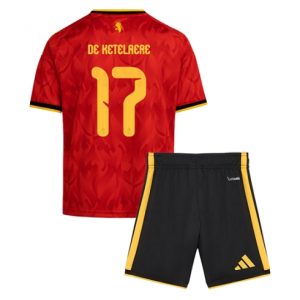 Belgien Charles De Ketelaere #17 Heimtrikot Kinder WM 2026 Fußballtrikots Set