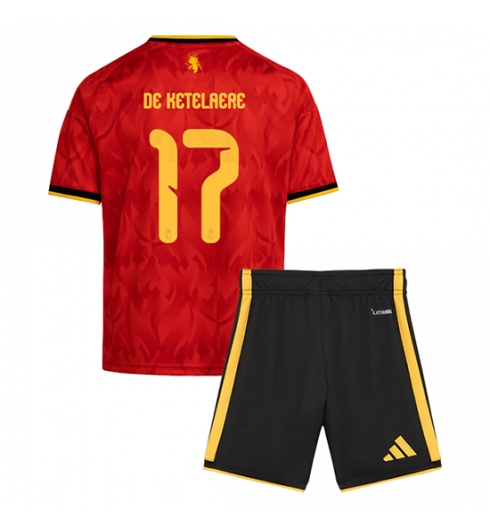 Belgien Charles De Ketelaere #17 Heimtrikot Kinder WM 2026 Fußballtrikots Set 2 Belgien Charles De Ketelaere #17 Heimtrikot Kinder WM 2026 Fußballtrikots Set 2