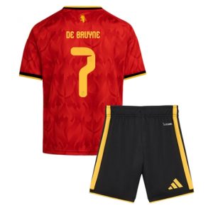Belgien Kevin De Bruyne #7 Heimtrikot Kinder WM 2026 Fußballtrikots Set