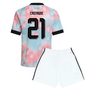 Belgien Timothy Castagne #21 Auswärtstrikot Kinder WM 2026 Fußballtrikots Set