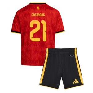 Belgien Timothy Castagne #21 Heimtrikot Kinder WM 2026 Fußballtrikots Set