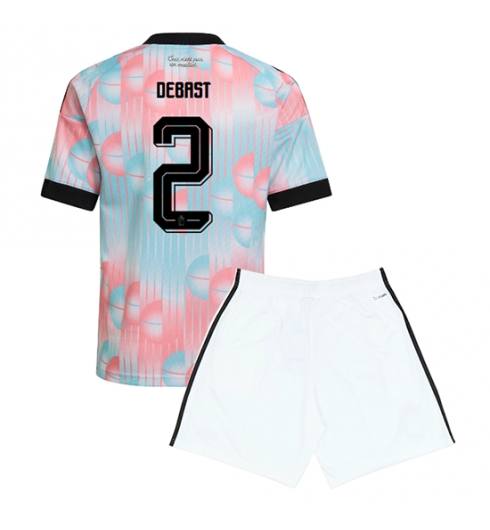 Belgien Zeno Debast #2 Auswärtstrikot Kinder WM 2026 Fußballtrikots Set 2 Belgien Zeno Debast #2 Auswärtstrikot Kinder WM 2026 Fußballtrikots Set 2