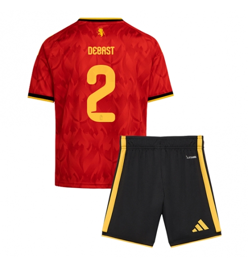 Belgien Zeno Debast #2 Heimtrikot Kinder WM 2026 Fußballtrikots Set 2 Belgien Zeno Debast #2 Heimtrikot Kinder WM 2026 Fußballtrikots Set 2