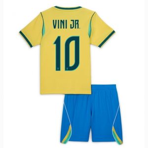 Brasilien Vinicius Junior #10 Heimtrikot Kinder WM 2026 Trikotsatz Kit