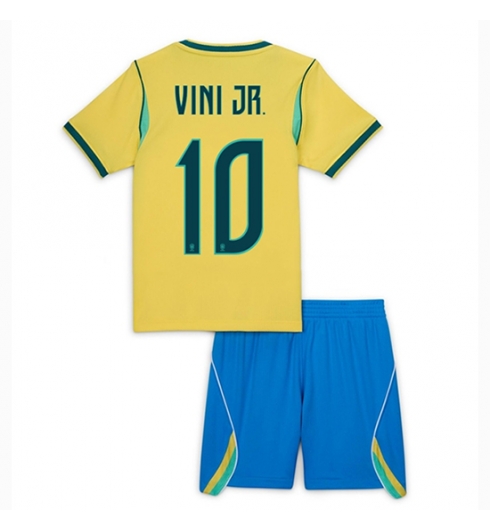 Brasilien Vinicius Junior #10 Heimtrikot Kinder WM 2026 Trikotsatz Kit 2 Brasilien Vinicius Junior #10 Heimtrikot Kinder WM 2026 Trikotsatz Kit 2