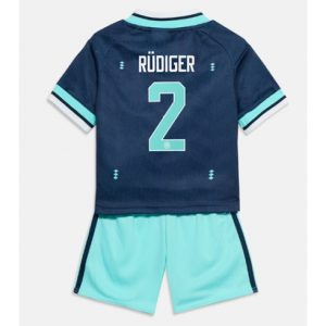 Deutschland Antonio Rudiger #2 Auswärtstrikot Kinder WM 2026 Fußballtrikot kaufen