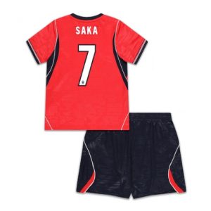 England Bukayo Saka #7 Auswärtstrikot Kinder WM 2026 Fußball trikotsatz 2
