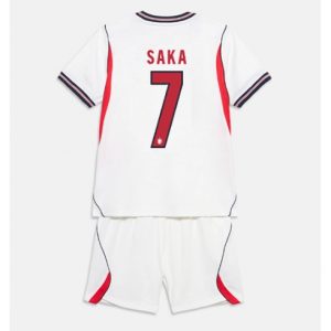 England Bukayo Saka #7 Heimtrikot Kinder WM 2026 Fußball trikotsatz