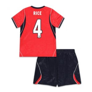 England Declan Rice #4 Auswärtstrikot Kinder WM 2026 Fußball trikotsatz 2