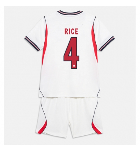 England Declan Rice #4 Heimtrikot Kinder WM 2026 Fußball trikotsatz 2 England Declan Rice #4 Heimtrikot Kinder WM 2026 Fußball trikotsatz 2