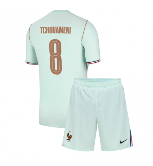 Frankreich Aurelien Tchouameni #8 Auswärtstrikot Kinder WM 2026 Fußball trikotsatz 2 Frankreich Aurelien Tchouameni #8 Auswärtstrikot Kinder WM 2026 Fußball trikotsatz 2