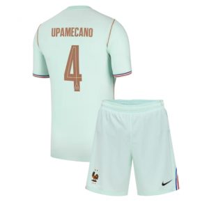 Frankreich Dayot Upamecano #4 Auswärtstrikot Kinder WM 2026 Fußball trikotsatz