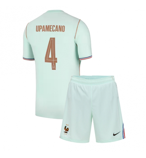 Frankreich Dayot Upamecano #4 Auswärtstrikot Kinder WM 2026 Fußball trikotsatz 2 Frankreich Dayot Upamecano #4 Auswärtstrikot Kinder WM 2026 Fußball trikotsatz 2