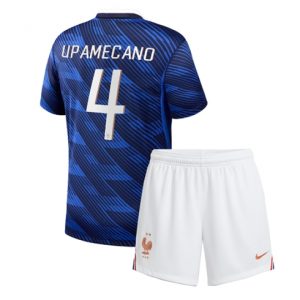 Frankreich Dayot Upamecano #4 Heimtrikot Kinder WM 2026 Fußball trikotsatz