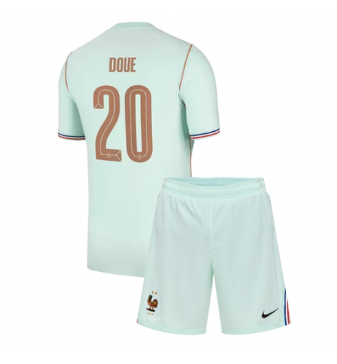Frankreich Desire Doue #20 Auswärtstrikot Kinder WM 2026 Fußball trikotsatz 2 Frankreich Desire Doue #20 Auswärtstrikot Kinder WM 2026 Fußball trikotsatz 2