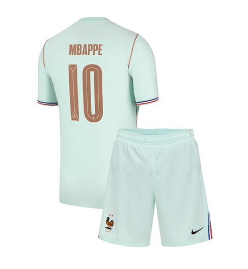 Frankreich Kylian Mbappe #10 Auswärtstrikot Kinder WM 2026 Fußball trikotsatz 2 Frankreich Kylian Mbappe #10 Auswärtstrikot Kinder WM 2026 Fußball trikotsatz 2
