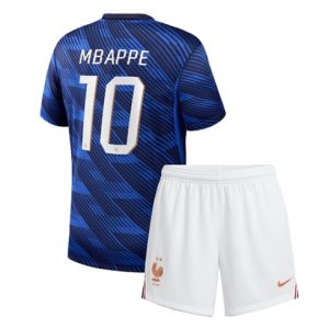 Frankreich Kylian Mbappe #10 Heimtrikot Kinder WM 2026 Fußball trikotsatz