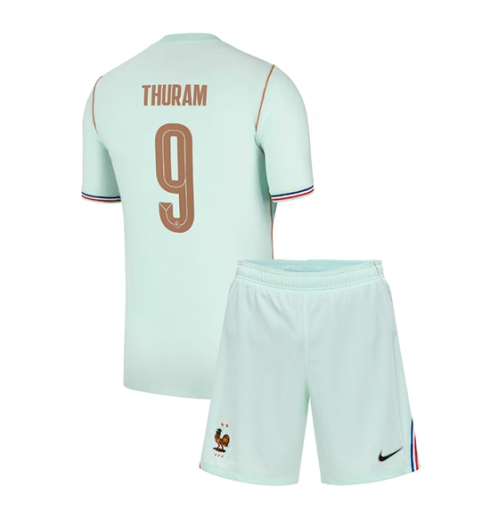 Frankreich Marcus Thuram #9 Auswärtstrikot Kinder WM 2026 Fußball trikotsatz 2 Frankreich Marcus Thuram #9 Auswärtstrikot Kinder WM 2026 Fußball trikotsatz 2