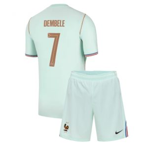 Frankreich Ousmane Dembele #7 Auswärtstrikot Kinder WM 2026 Fußball trikotsatz