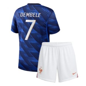 Frankreich Ousmane Dembele #7 Heimtrikot Kinder WM 2026 Fußball trikotsatz