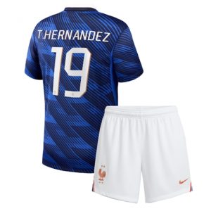 Frankreich Theo Hernandez #19 Heimtrikot Kinder WM 2026 Fußball trikotsatz