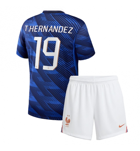 Frankreich Theo Hernandez #19 Heimtrikot Kinder WM 2026 Fußball trikotsatz 2 Frankreich Theo Hernandez #19 Heimtrikot Kinder WM 2026 Fußball trikotsatz 2