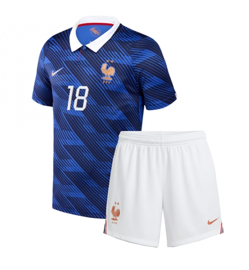 Frankreich Warren Zaire-Emery #18 Heimtrikot Kinder WM 2026 Fußball trikotsatz 3 Frankreich Warren Zaire-Emery #18 Heimtrikot Kinder WM 2026 Fußball trikotsatz 3