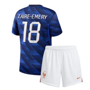 Frankreich Warren Zaire-Emery #18 Heimtrikot Kinder WM 2026 Fußball trikotsatz