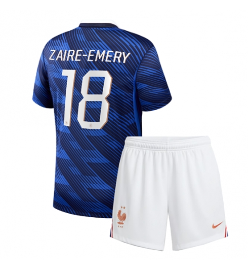 Frankreich Warren Zaire-Emery #18 Heimtrikot Kinder WM 2026 Fußball trikotsatz 2 Frankreich Warren Zaire-Emery #18 Heimtrikot Kinder WM 2026 Fußball trikotsatz 2