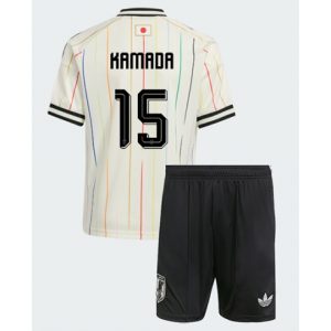 Japan Daichi Kamada #15 Auswärtstrikot Kinder WM 2026 Fußball trikotsatz
