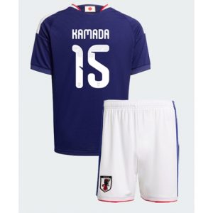 Japan Daichi Kamada #15 Heimtrikot Kinder WM 2026 Fußball trikotsatz