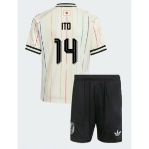 Japan Junya Ito #14 Auswärtstrikot Kinder WM 2026 Fußball trikotsatz 2