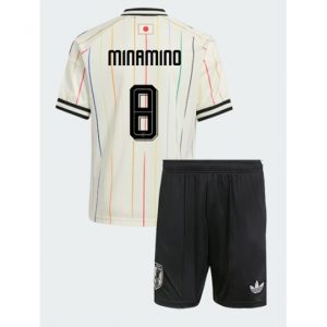 Japan Takumi Minamino #8 Auswärtstrikot Kinder WM 2026 Fußball trikotsatz