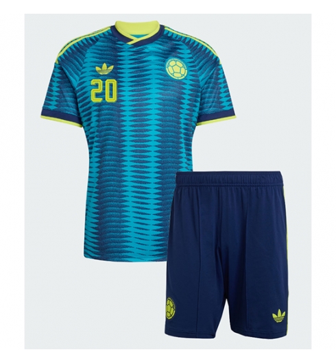 Kolumbien Juan Fernando Quintero #20 Auswärtstrikot Kinder WM 2026 Fußball trikotsatz 3 Kolumbien Juan Fernando Quintero #20 Auswärtstrikot Kinder WM 2026 Fußball trikotsatz 3