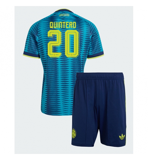 Kolumbien Juan Fernando Quintero #20 Auswärtstrikot Kinder WM 2026 Fußball trikotsatz 2 Kolumbien Juan Fernando Quintero #20 Auswärtstrikot Kinder WM 2026 Fußball trikotsatz 2