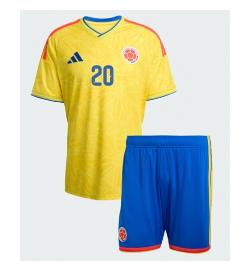 Kolumbien Juan Fernando Quintero #20 Heimtrikot Kinder WM 2026 Fußball trikotsatz 3 Kolumbien Juan Fernando Quintero #20 Heimtrikot Kinder WM 2026 Fußball trikotsatz 3