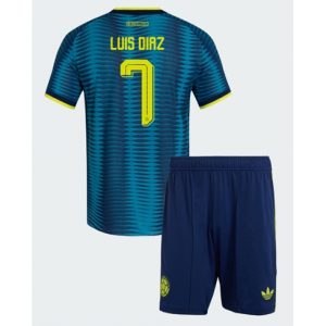Kolumbien Luis Diaz #7 Auswärtstrikot Kinder WM 2026 Fußball trikotsatz