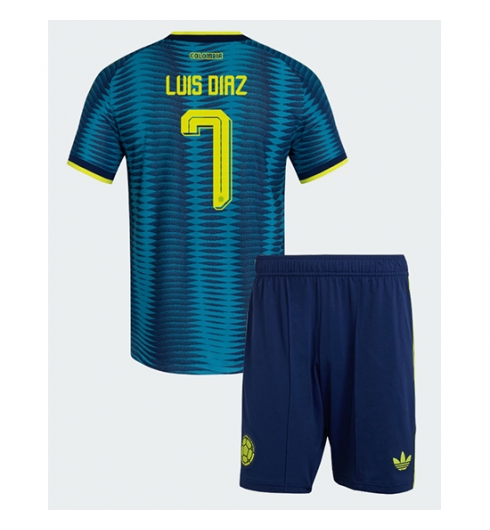 Kolumbien Luis Diaz #7 Auswärtstrikot Kinder WM 2026 Fußball trikotsatz 2 Kolumbien Luis Diaz #7 Auswärtstrikot Kinder WM 2026 Fußball trikotsatz 2