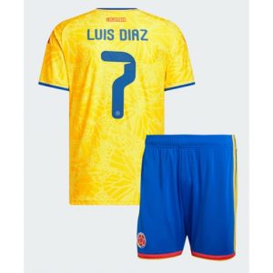 Kolumbien Luis Diaz #7 Heimtrikot Kinder WM 2026 Fußball trikotsatz
