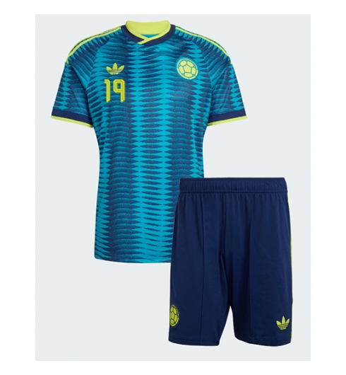 Kolumbien Rafael Santos Borre #19 Auswärtstrikot Kinder WM 2026 Fußball trikotsatz 3 Kolumbien Rafael Santos Borre #19 Auswärtstrikot Kinder WM 2026 Fußball trikotsatz 3