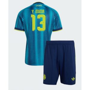 Kolumbien Yerry Mina #13 Auswärtstrikot Kinder WM 2026 Fußball trikotsatz