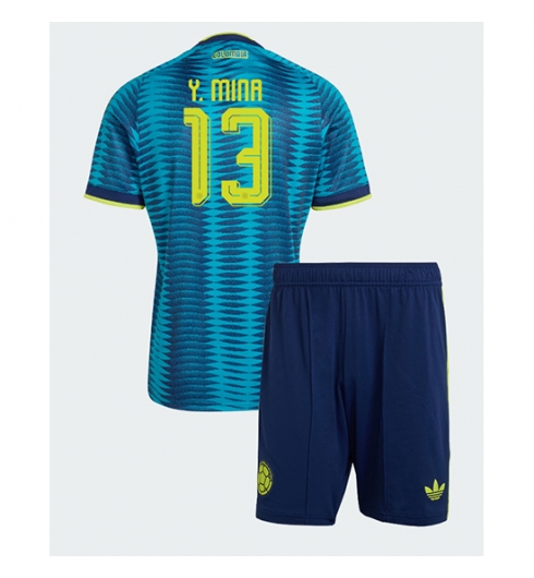 Kolumbien Yerry Mina #13 Auswärtstrikot Kinder WM 2026 Fußball trikotsatz 2 Kolumbien Yerry Mina #13 Auswärtstrikot Kinder WM 2026 Fußball trikotsatz 2