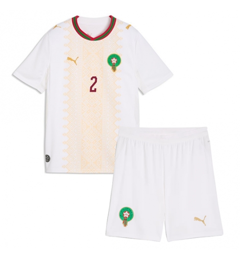 Marokko Achraf Hakimi #2 Auswärtstrikot Kinder WM 2026 Fußball trikotsatz 3 Marokko Achraf Hakimi #2 Auswärtstrikot Kinder WM 2026 Fußball trikotsatz 3