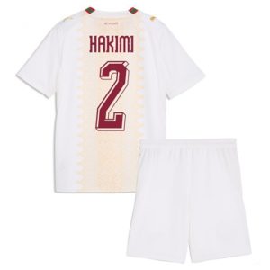 Marokko Achraf Hakimi #2 Auswärtstrikot Kinder WM 2026 Fußball trikotsatz