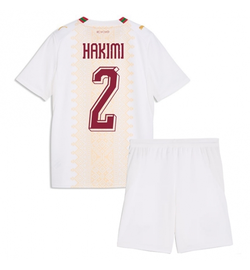 Marokko Achraf Hakimi #2 Auswärtstrikot Kinder WM 2026 Fußball trikotsatz 2 Marokko Achraf Hakimi #2 Auswärtstrikot Kinder WM 2026 Fußball trikotsatz 2