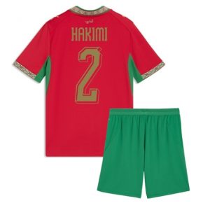 Marokko Achraf Hakimi #2 Heimtrikot Kinder WM 2026 Fußball trikotsatz
