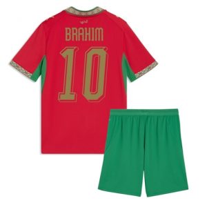 Marokko Brahim Diaz #10 Heimtrikot Kinder WM 2026 Fußball trikotsatz