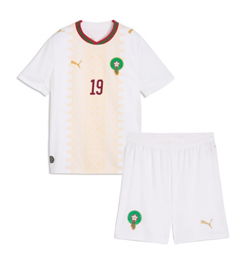 Marokko Youssef En-Nesyri #19 Auswärtstrikot Kinder WM 2026 Fußball trikotsatz 3 Marokko Youssef En-Nesyri #19 Auswärtstrikot Kinder WM 2026 Fußball trikotsatz 3