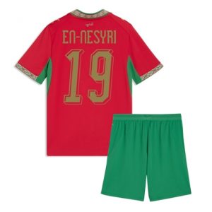 Marokko Youssef En-Nesyri #19 Heimtrikot Kinder WM 2026 Fußball trikotsatz